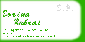 dorina makrai business card